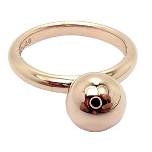 Tiffany & Co. 18k Yellow Gold New York Ball Globe Ring Sz 3.75